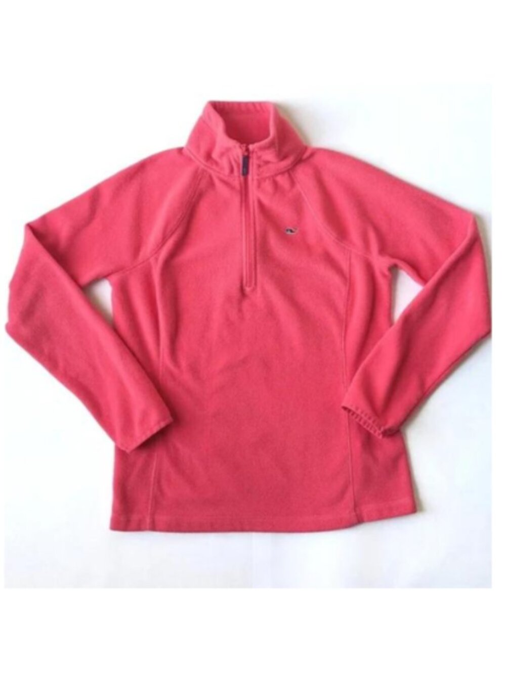 Vineyard Vines Women's Pink Polyester Half Zip Fleece Jacket